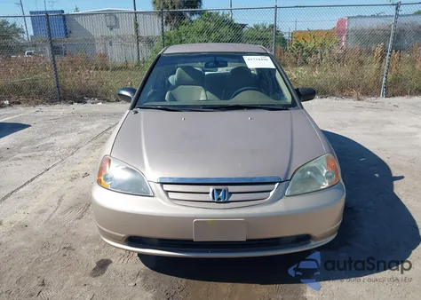 2002 Honda Civic Lx из США, поврежденный, VIN 2HGES16522H530348